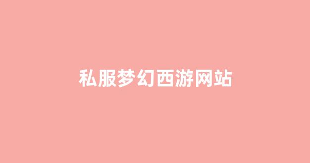 梦幻西游私发网